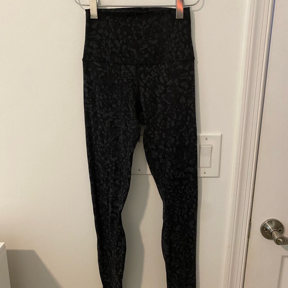lululemon black leopard print align leggings